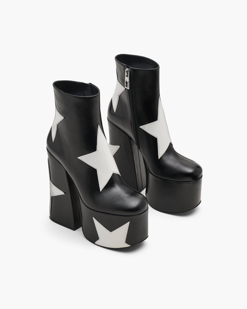 Black Marc Jacobs The Star Patchwork Kiki Platform Boot | 649KJWZSX