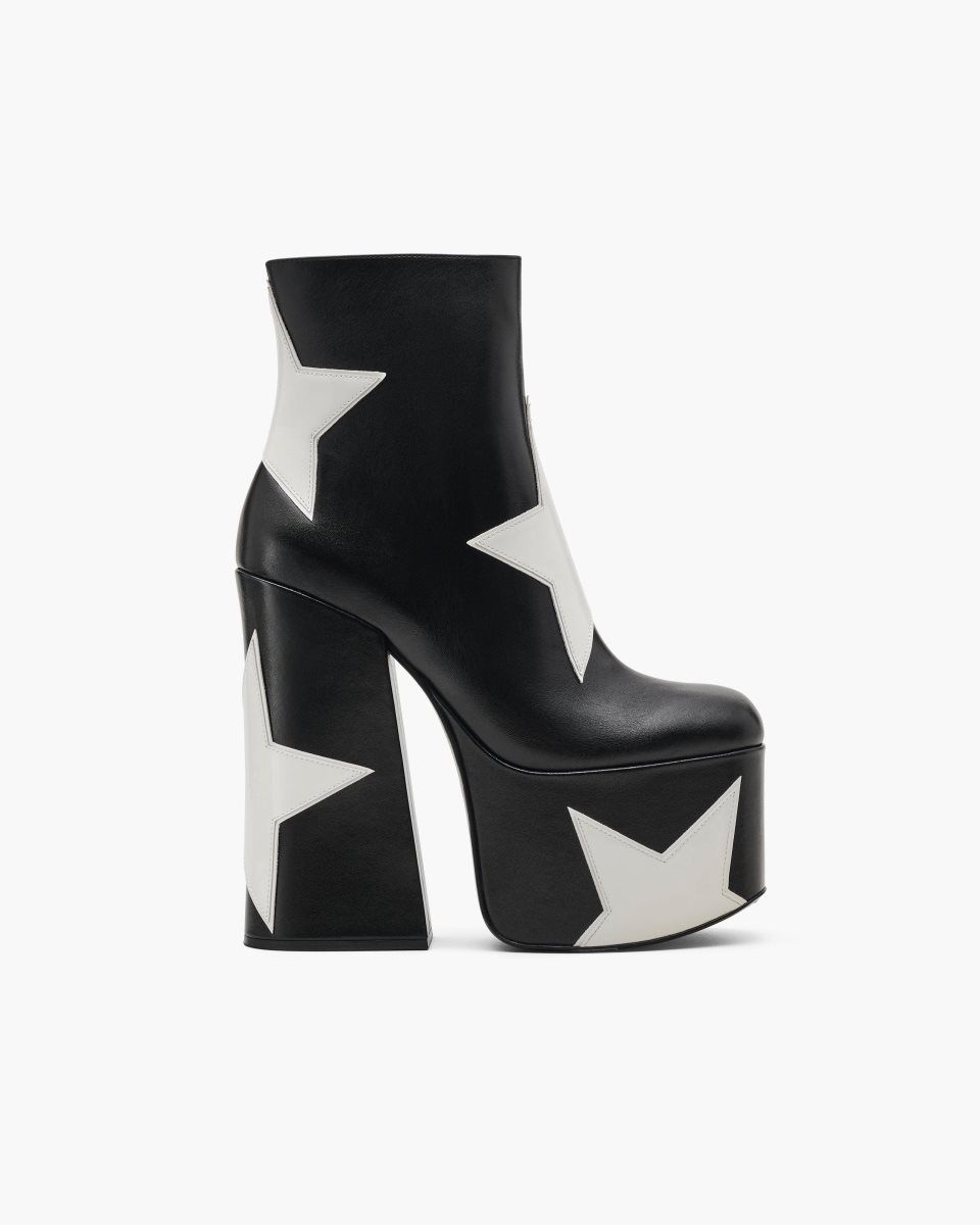 Black Marc Jacobs The Star Patchwork Kiki Platform Boot | 649KJWZSX