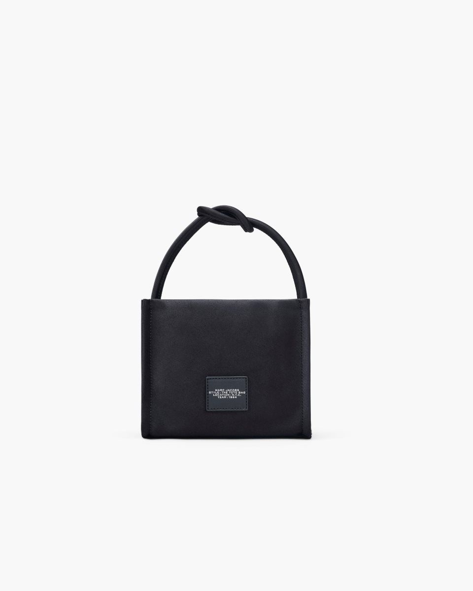 Black Marc Jacobs The Star Satin Mini Tote Bag | 953NGKDSX