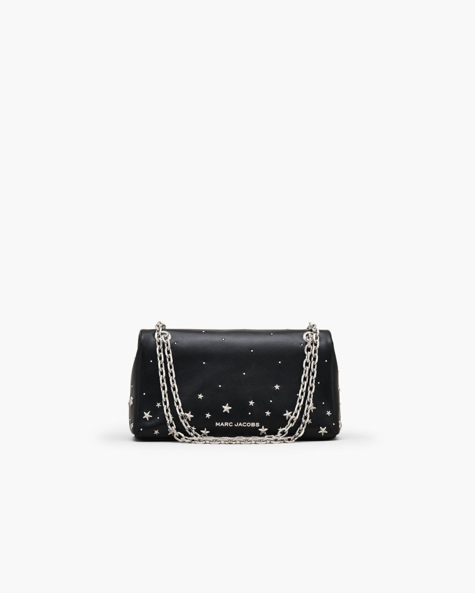 Black Marc Jacobs The Star Studded Dual Chain Wallet | 812RTPBYH