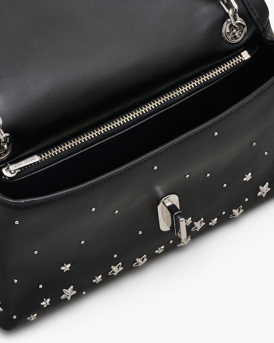 Black Marc Jacobs The Star Studded Dual Chain Wallet | 812RTPBYH