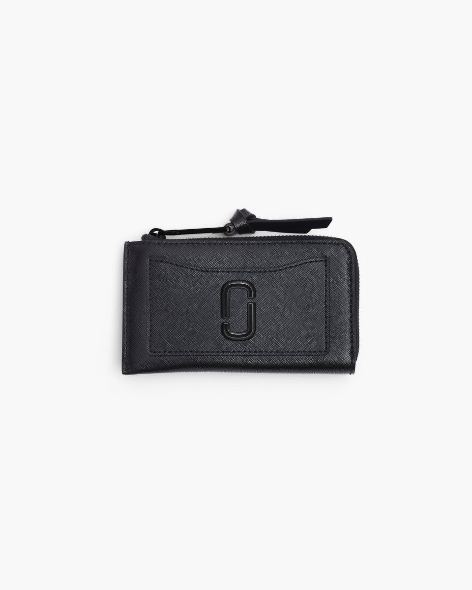 Black Marc Jacobs The Utility Snapshot DTM Top Zip Multi Wallet | 107KDTSEJ