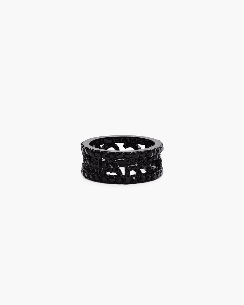 Black / Black Marc Jacobs The Monogram Pave Ring | 097WEJRAL