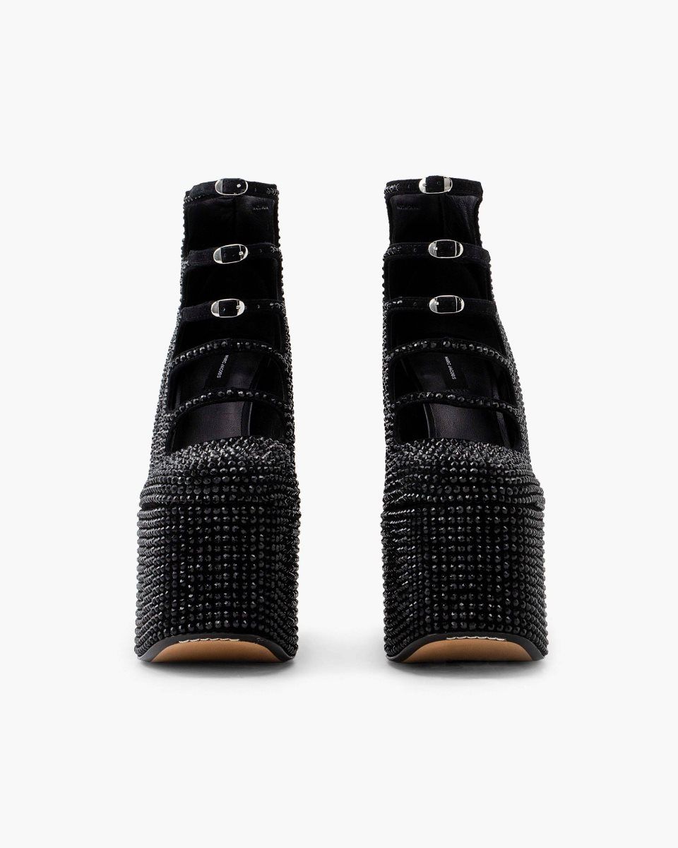 Black / Black Marc Jacobs The Rhinestone Kiki Ankle Boot | 709VEJUTW