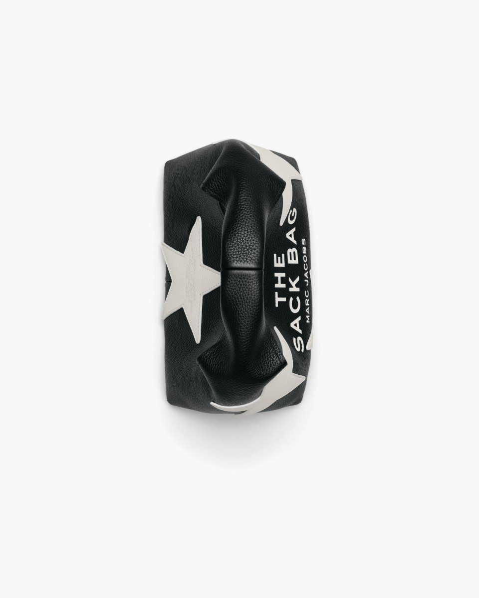 Black / White Marc Jacobs The Star Patchwork Leather Mini Sack Bag | 081ZHRNKA