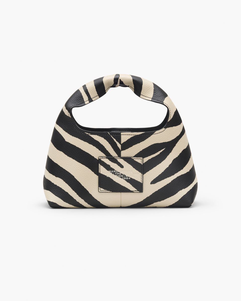 Black / White Marc Jacobs The Zebra Leather Mini Sack Bag | 507KIPACG