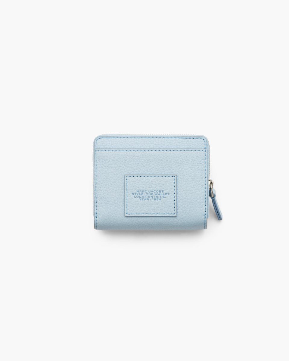 Blue Marc Jacobs The Leather Mini Compact Wallet | 736HYLCSU