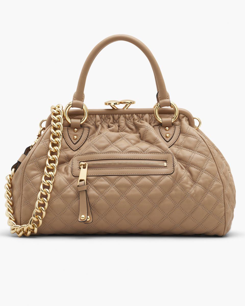 Brown Marc Jacobs Re-Edition Quilted Leather Stam Bag | 019QIYNBL