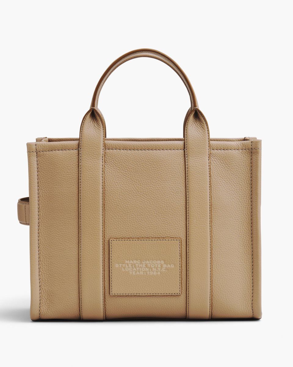 Brown Marc Jacobs The Leather Medium Tote Bag | 691JARFDB