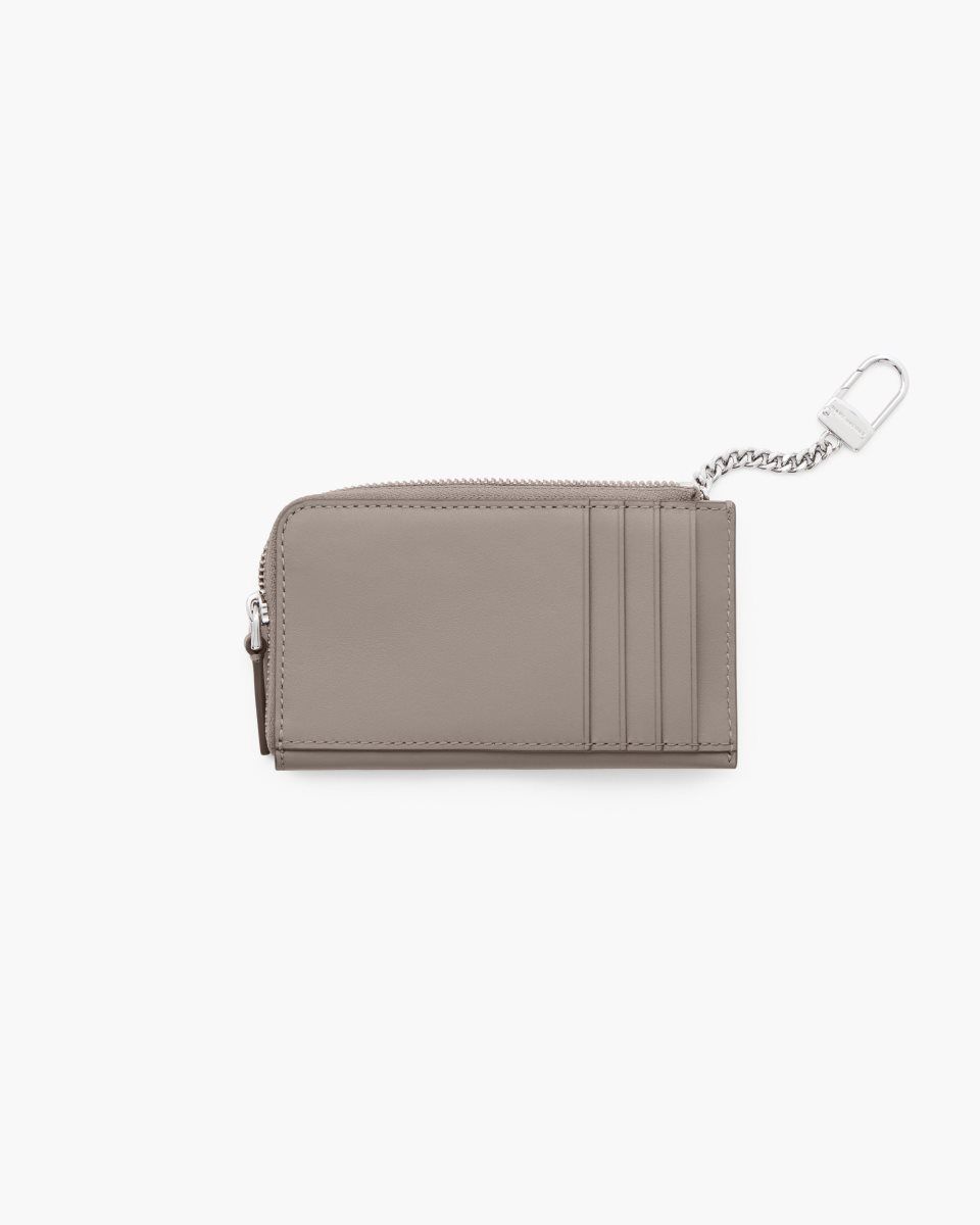 Cement Marc Jacobs The Covered J Marc Top Zip Multi Wallet | 072JKUCFI