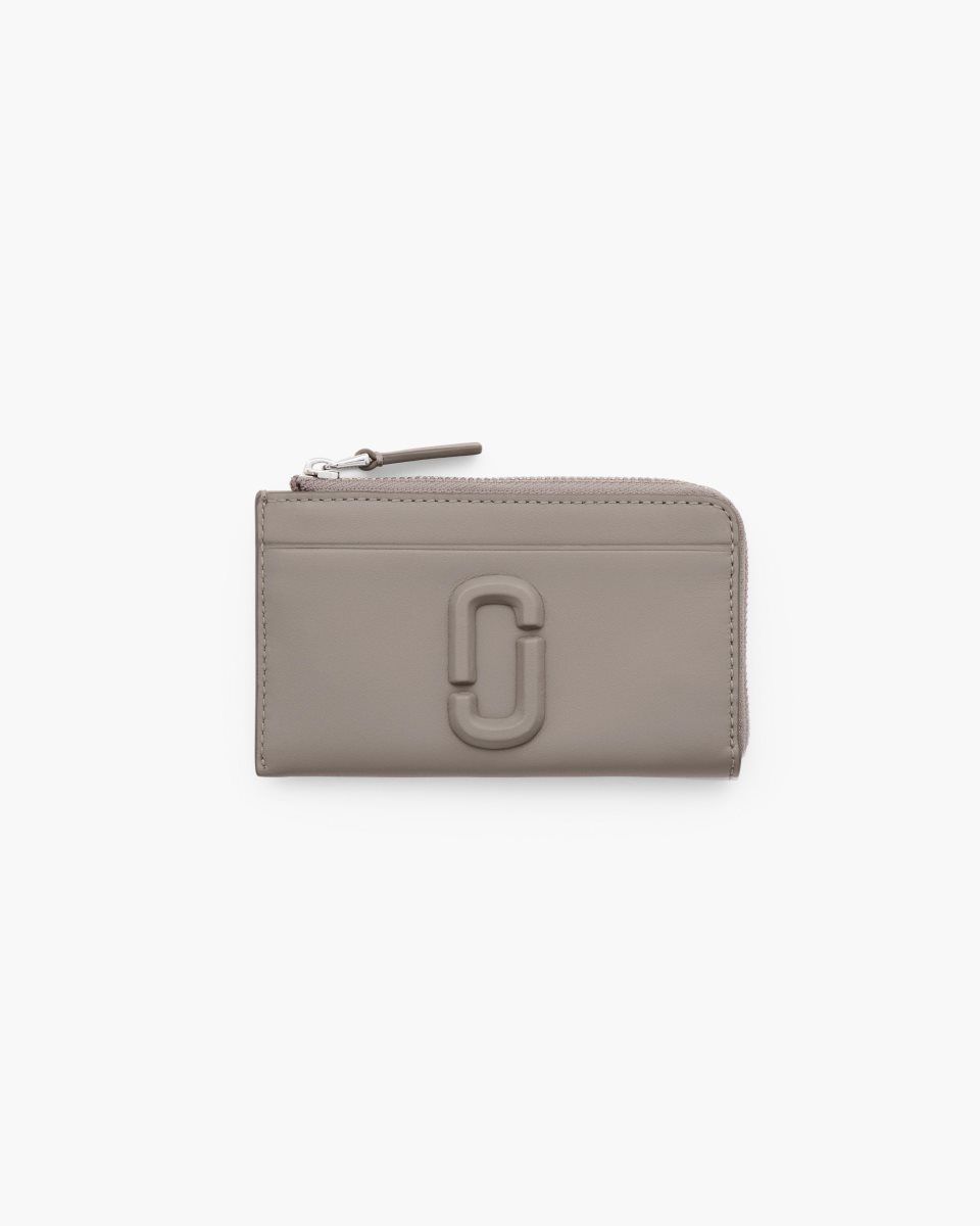 Cement Marc Jacobs The Covered J Marc Top Zip Multi Wallet | 072JKUCFI