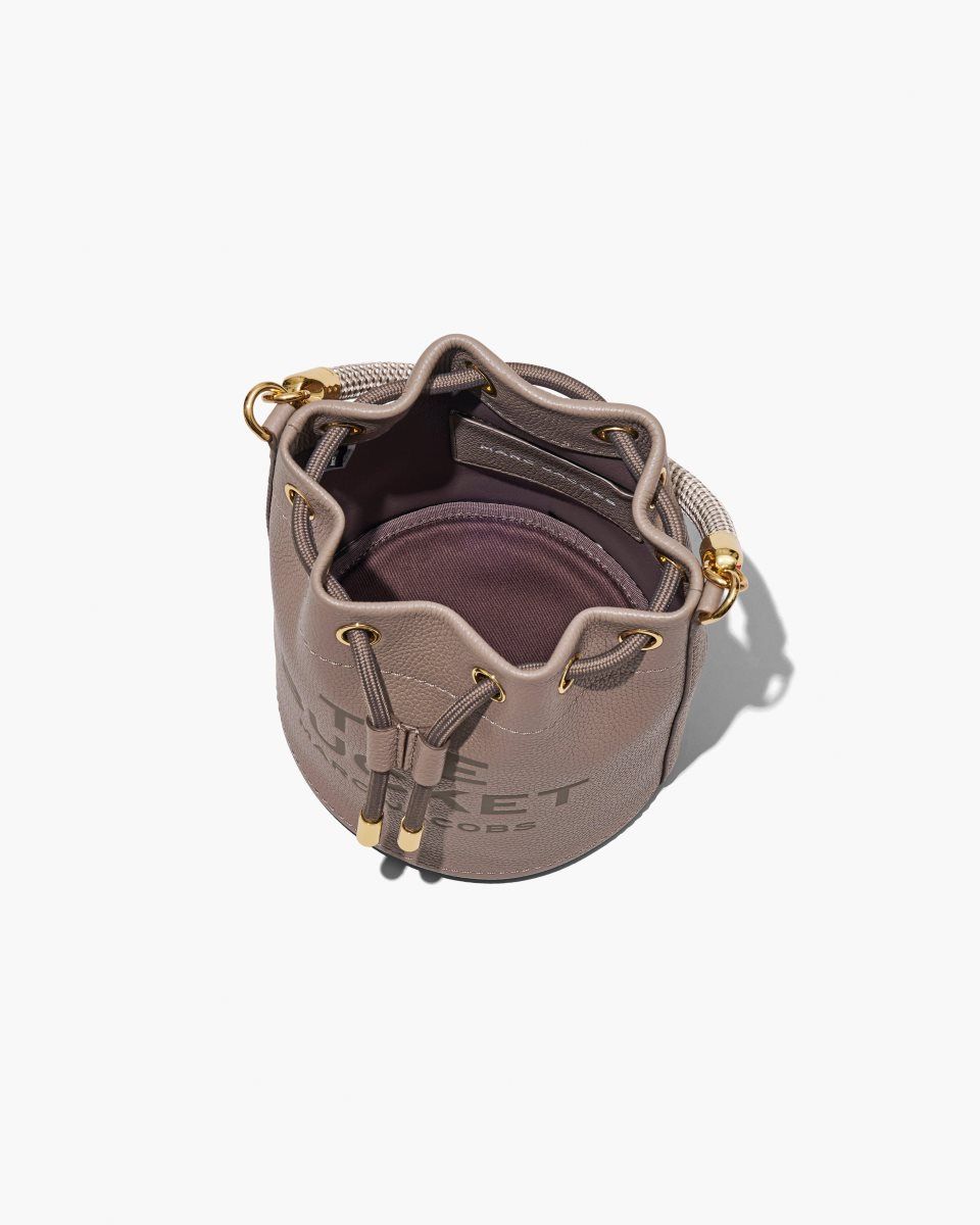 Cement Marc Jacobs The Leather Bucket Bag | 823BODMSP