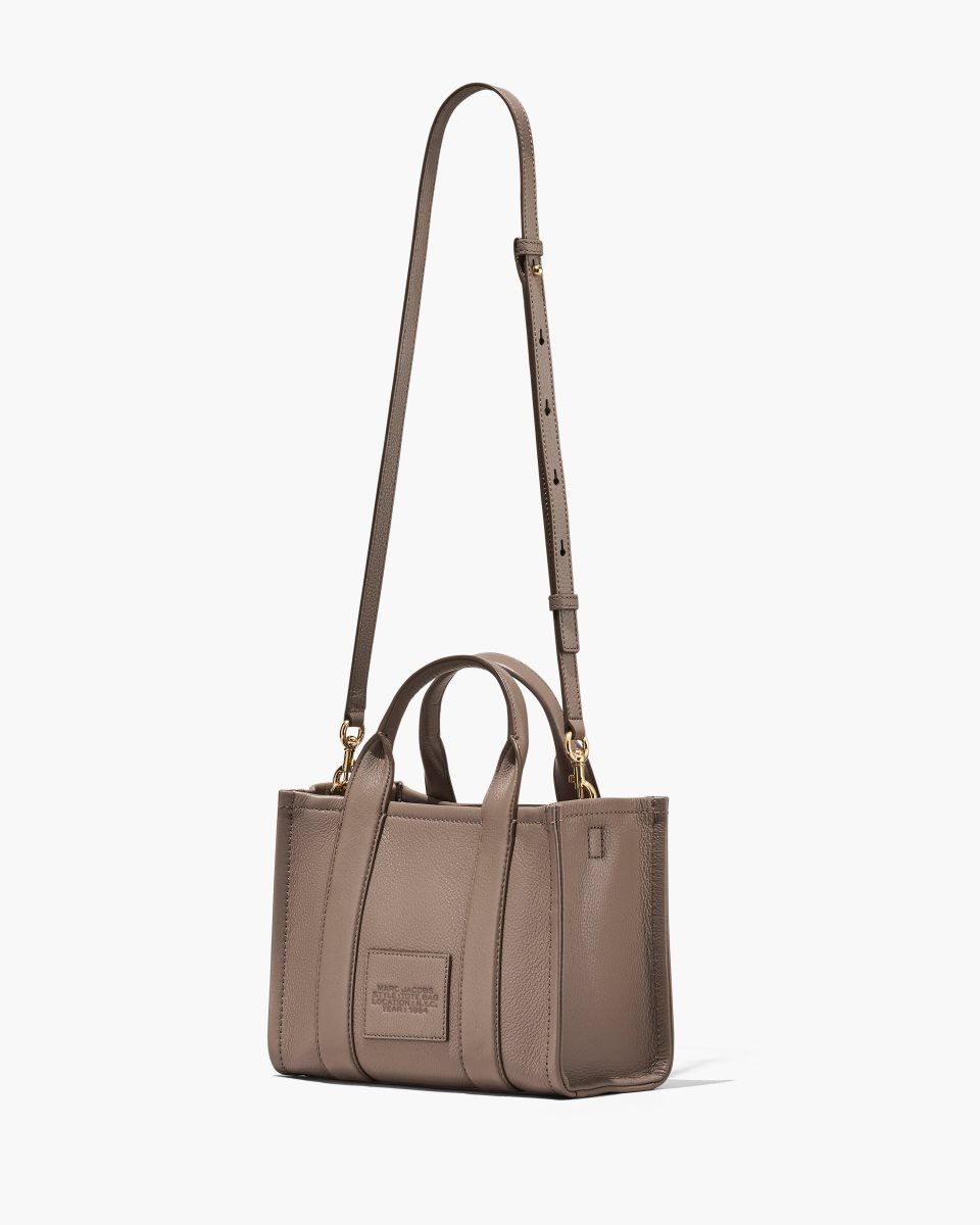 Cement Marc Jacobs The Leather Small Tote Bag | 281XJTZLE