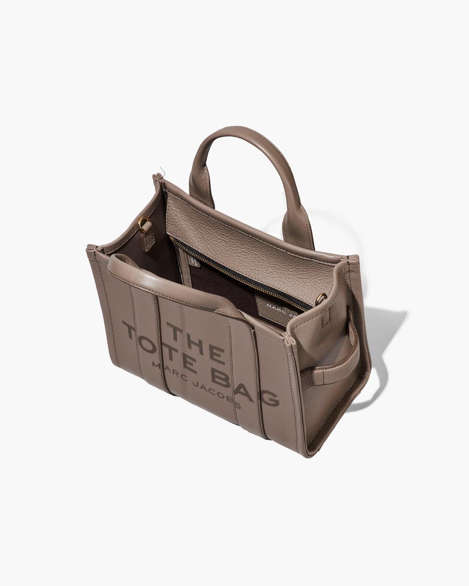 Cement Marc Jacobs The Leather Small Tote Bag | 281XJTZLE