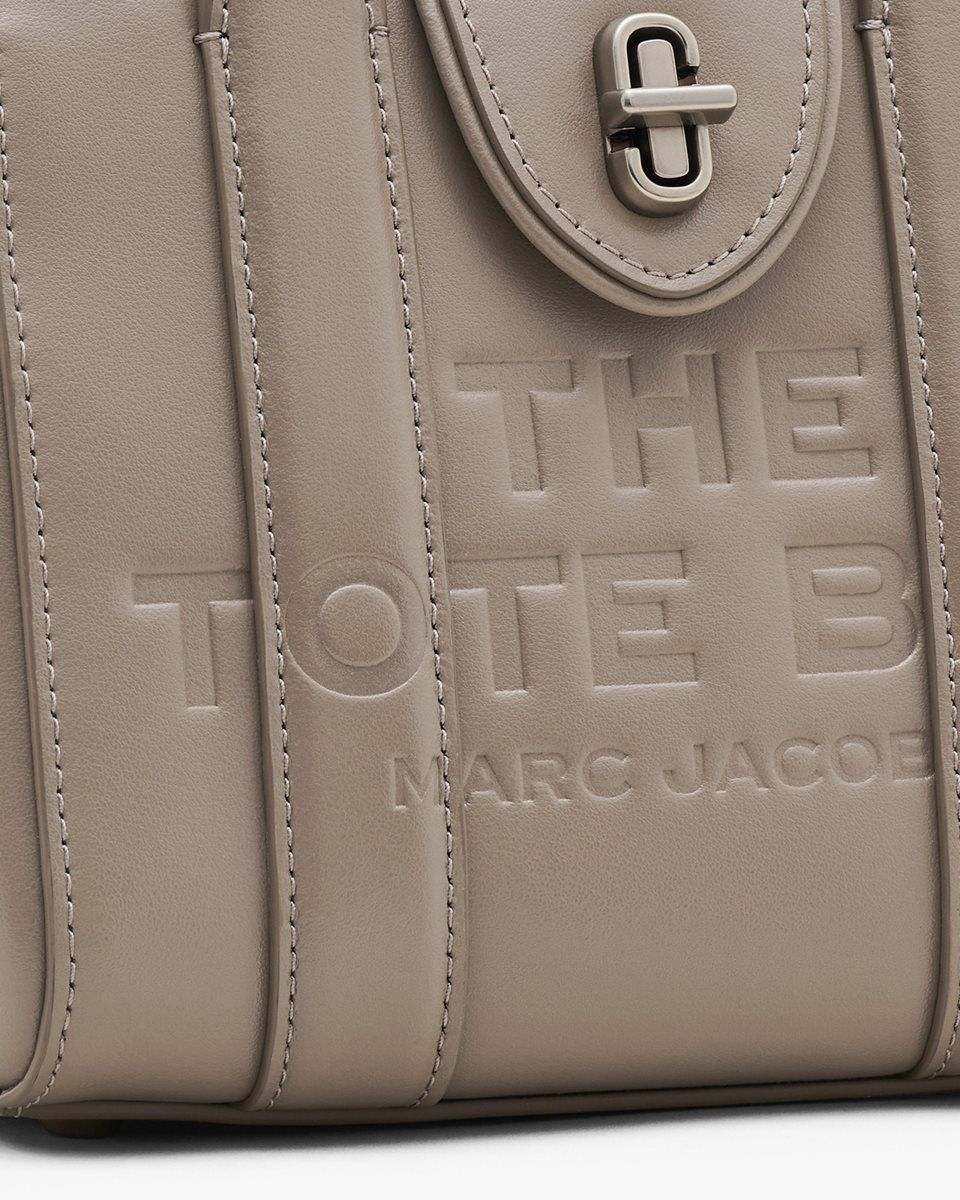 Cement Marc Jacobs The Turnlock Crossbody Tote Bag | 876RVMWKU