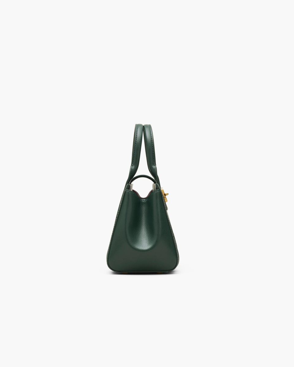 Dark Green Marc Jacobs The Turnlock Crossbody Tote Bag | 106KUECQF