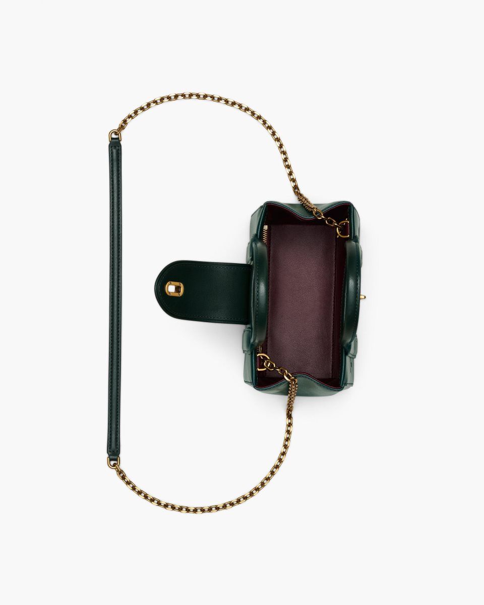 Dark Green Marc Jacobs The Turnlock Crossbody Tote Bag | 106KUECQF