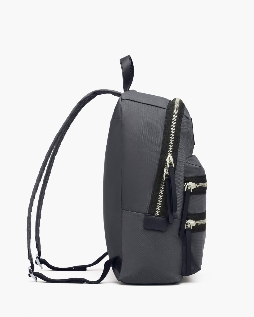 Dark Grey Marc Jacobs The Biker Nylon Large Backpack | 971KWTNUF