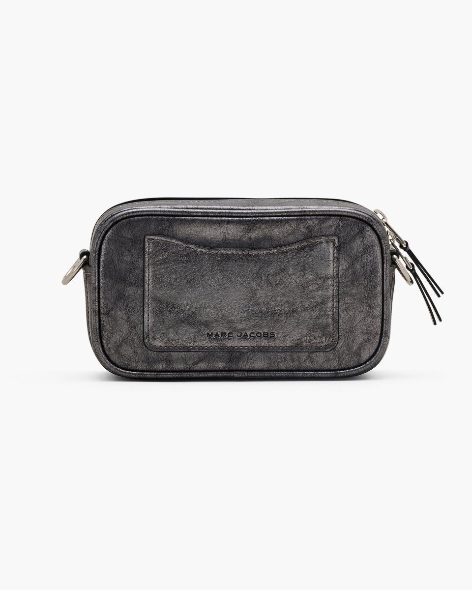 Dark Grey Marc Jacobs The Metallic Distressed Big Shot | 741GRKCVA