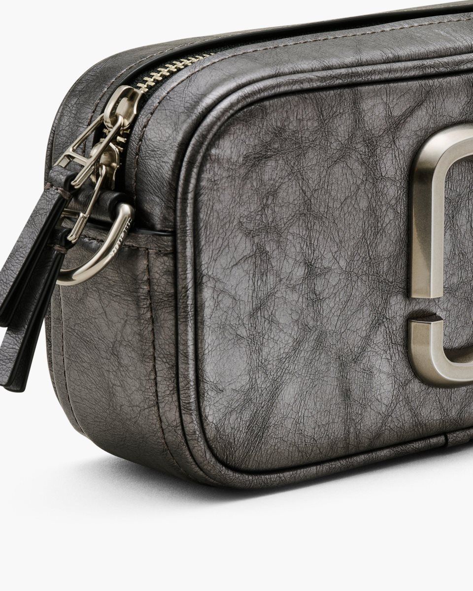 Dark Grey Marc Jacobs The Metallic Distressed Big Shot | 741GRKCVA