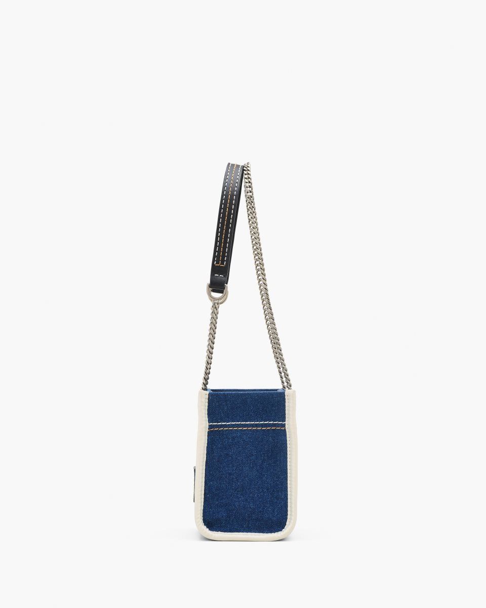 Dark Wash Marc Jacobs The Denim Chain Crossbody Tote Bag | 569GMDSJX