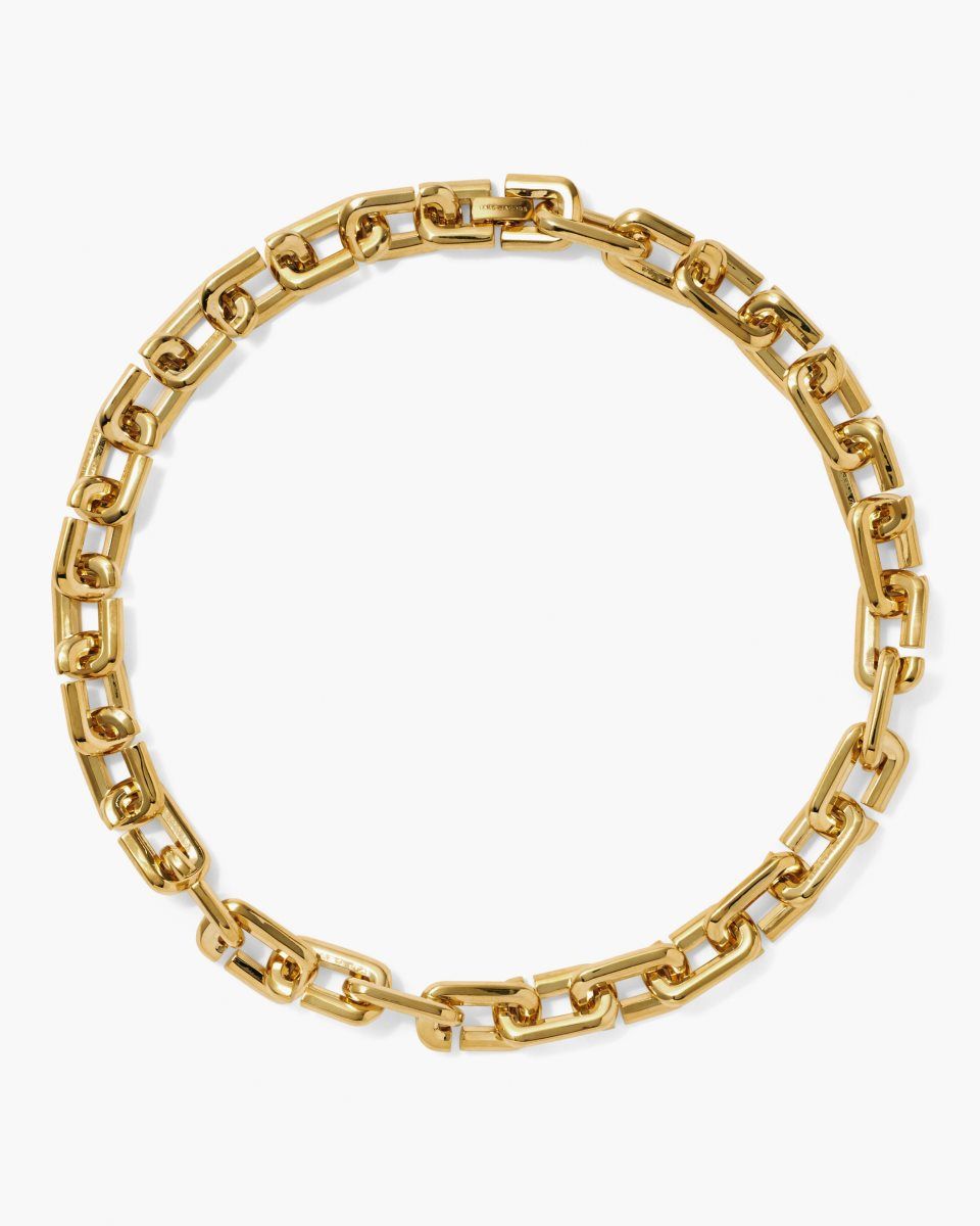 Gold Marc Jacobs The J Marc Chain Link Necklace | 895MWRJZA