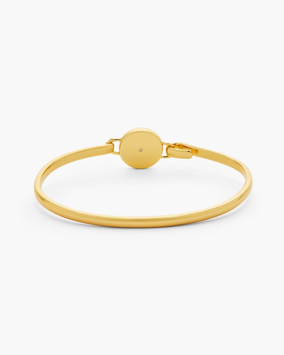 Gold / Cream Marc Jacobs The Button Hinge Bracelet | 018GMQBXI