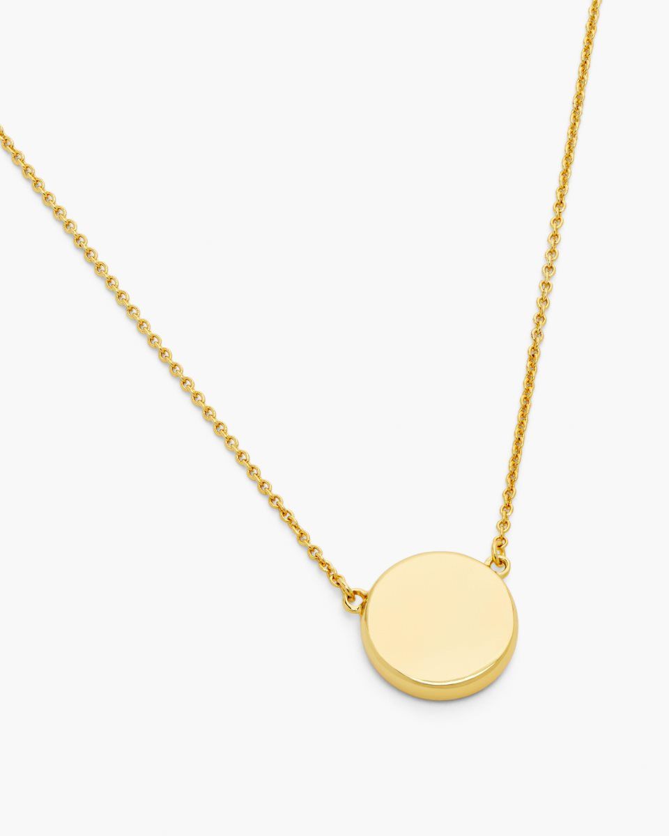 Gold / Cream Marc Jacobs The Button Pendant Necklace | 425AGCUKZ