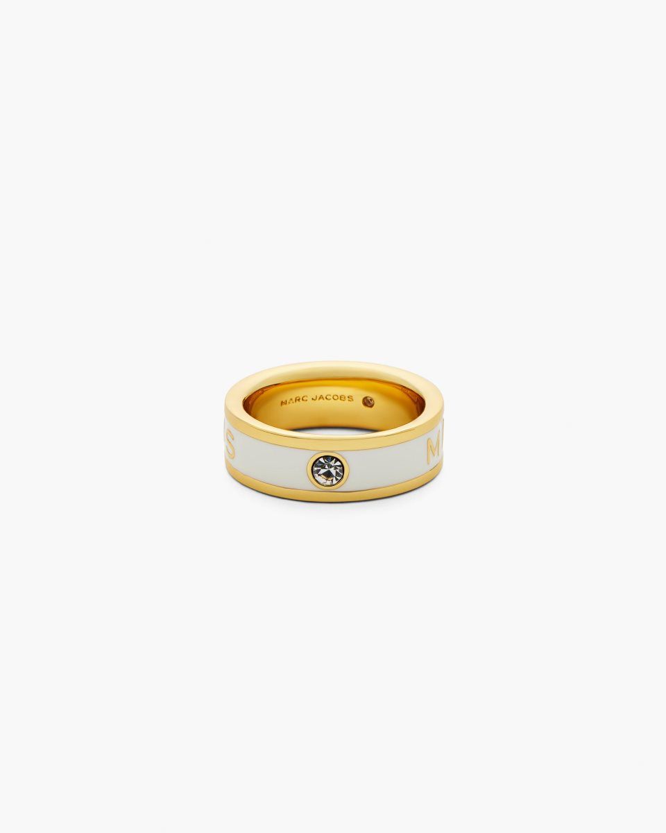 Gold / Cream Marc Jacobs The Marc Jacobs Enamel Ring | 324NJBPHR