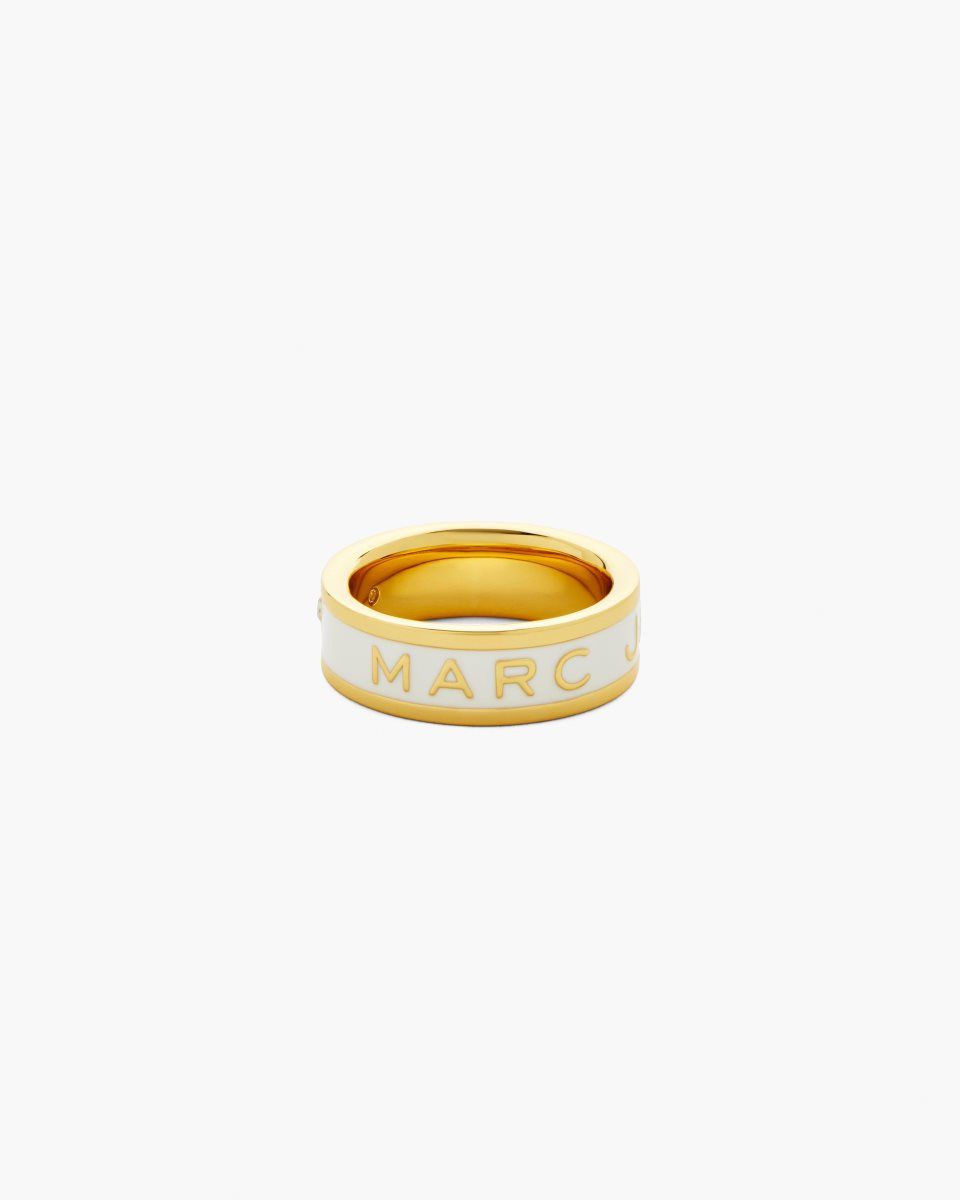 Gold / Cream Marc Jacobs The Marc Jacobs Enamel Ring | 324NJBPHR