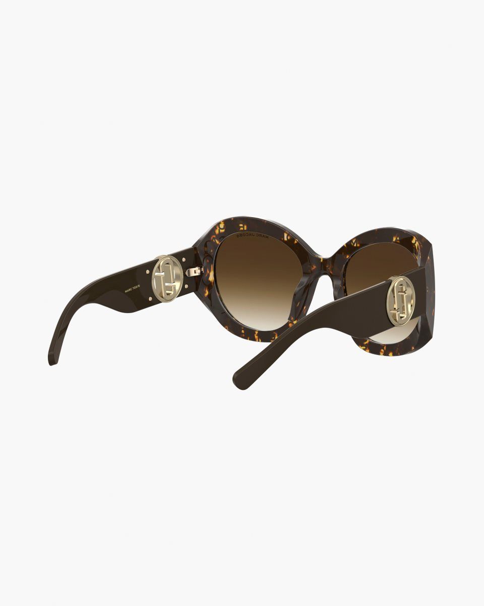 Havana Marc Jacobs The J Marc Monogram Round Sunglasses | 415JKGAUW