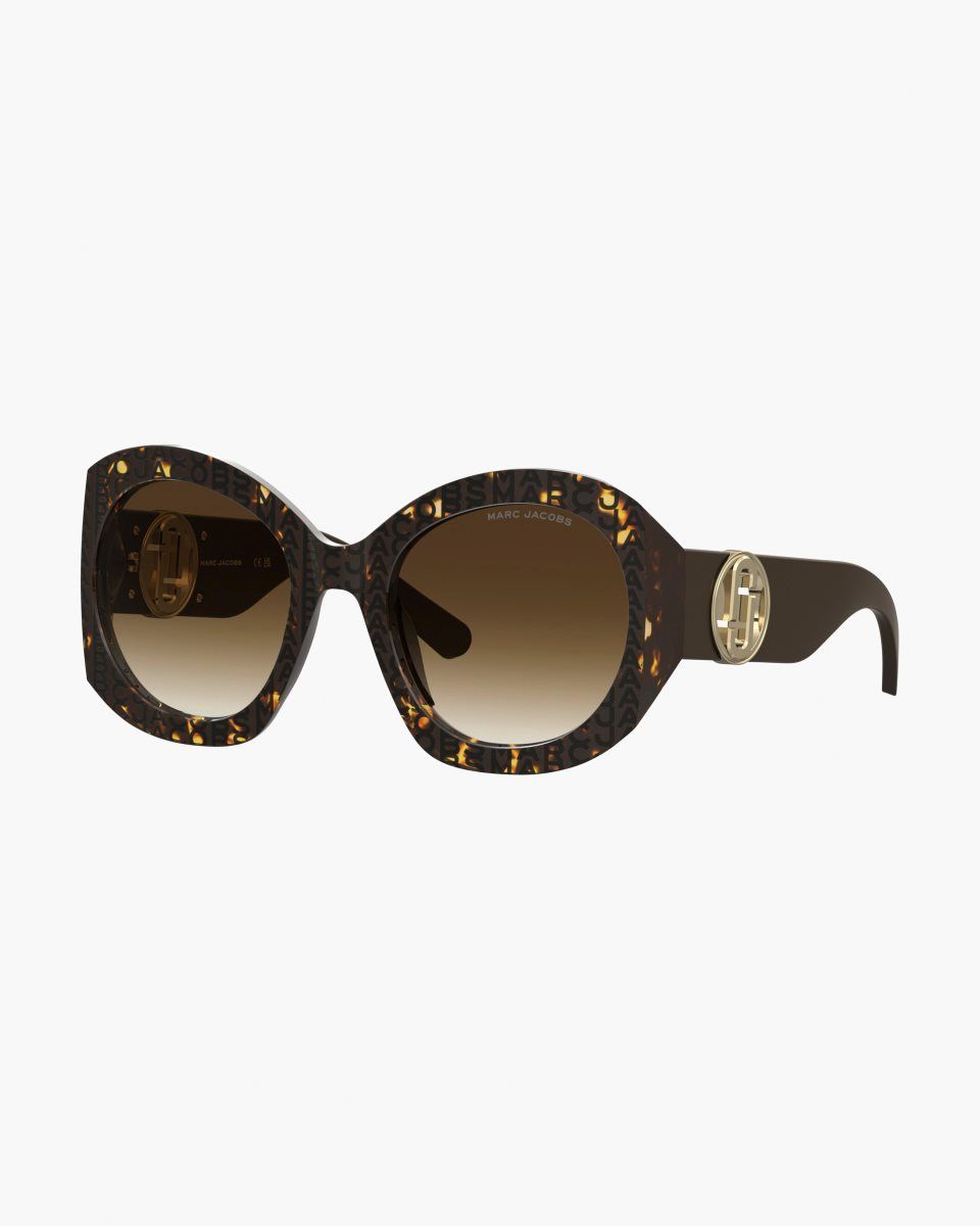 Havana Marc Jacobs The J Marc Monogram Round Sunglasses | 415JKGAUW