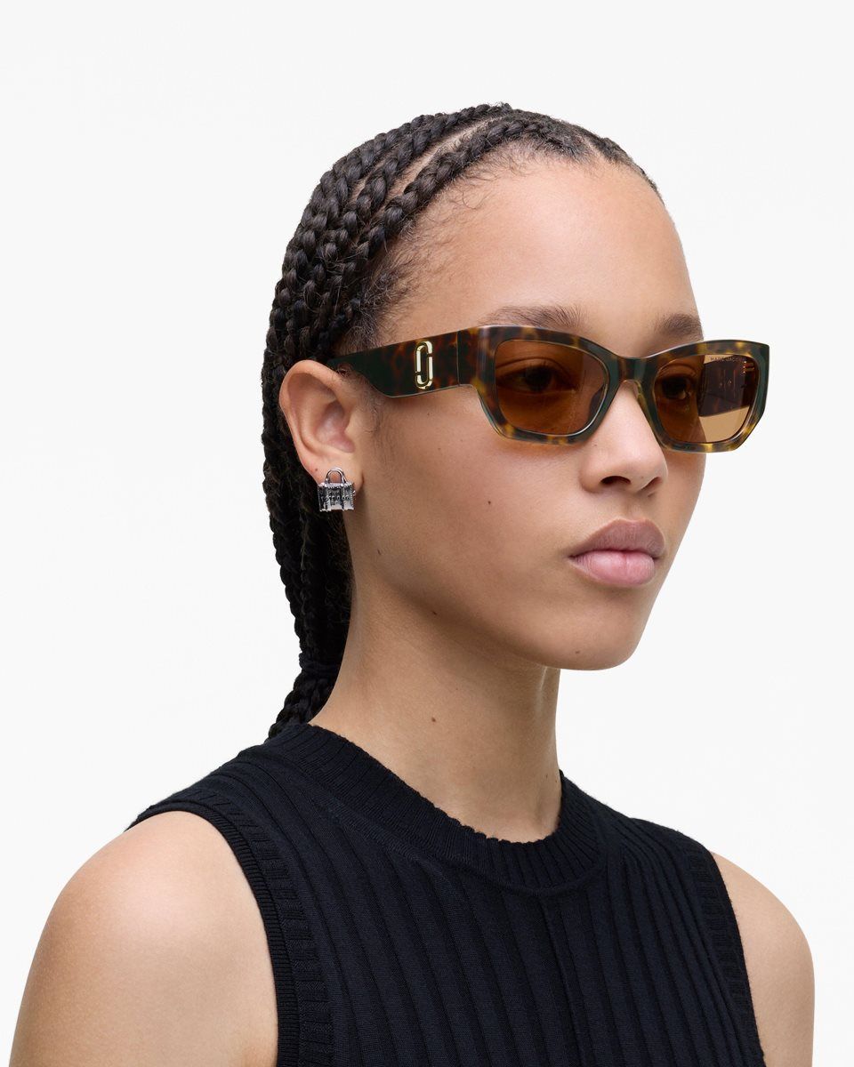 Havana Marc Jacobs The J Marc Square Cat Eye Sunglasses | 352KHYXPS