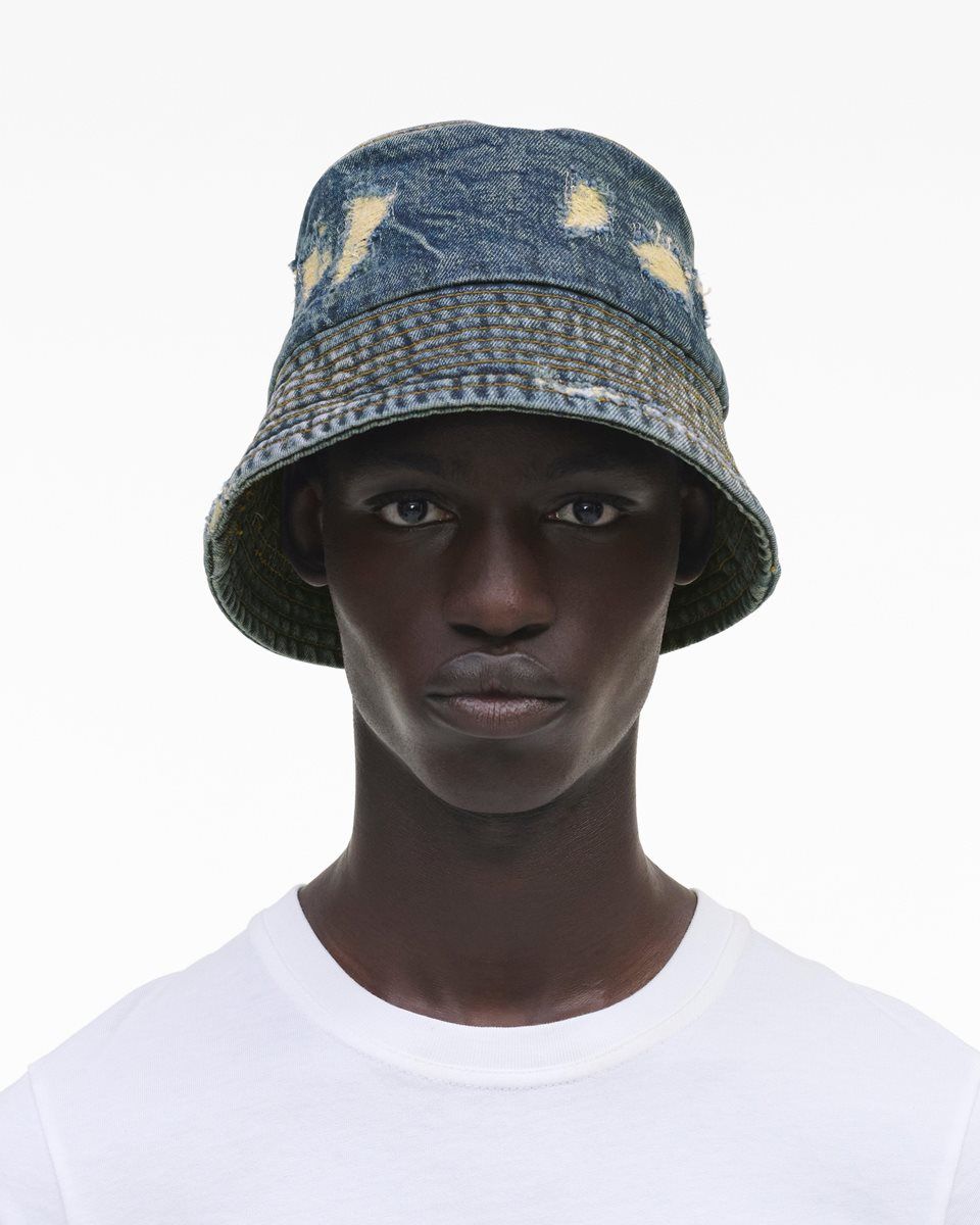 Indigo Marc Jacobs The Rip And Repair Bucket Hat | 194GFCNUY