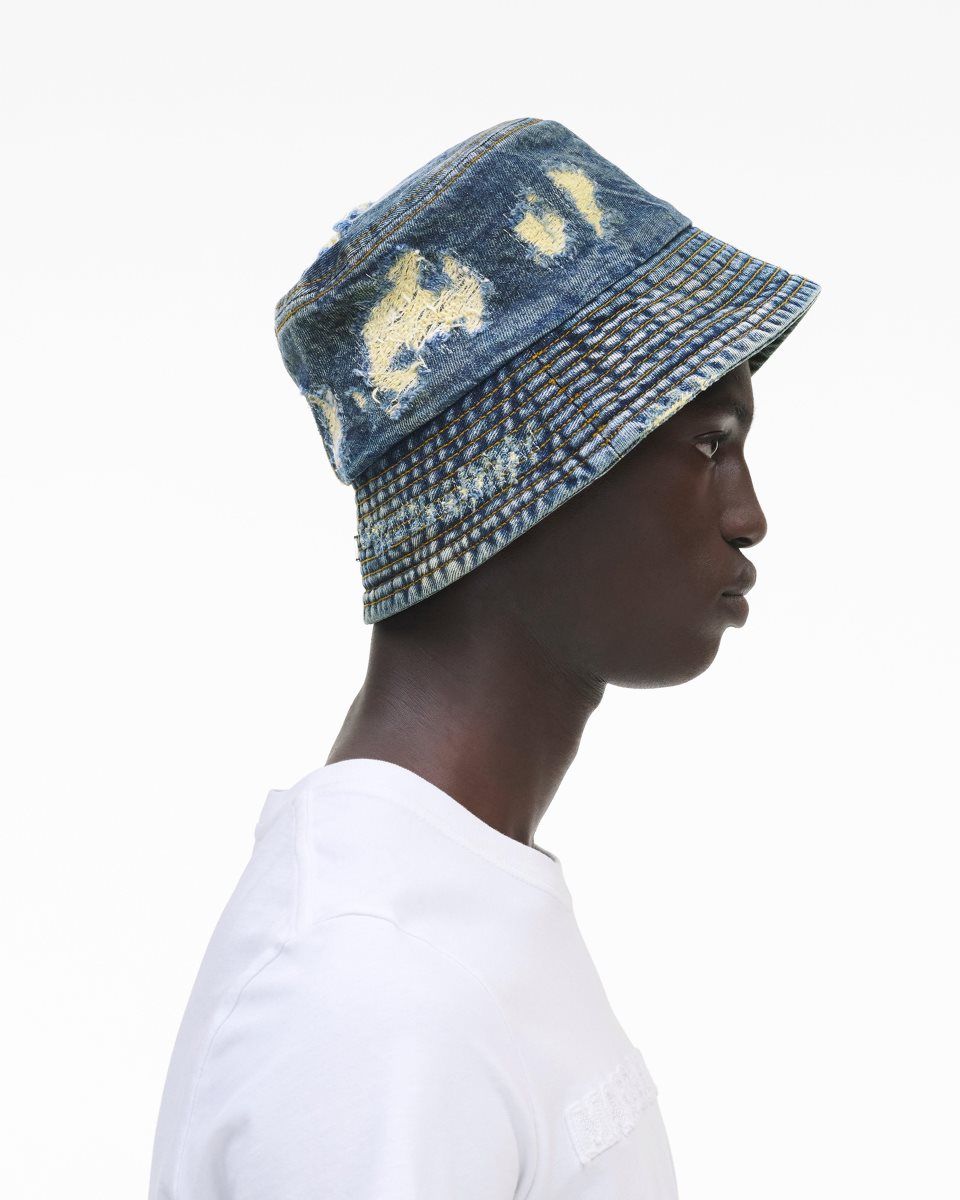 Indigo Marc Jacobs The Rip And Repair Bucket Hat | 194GFCNUY