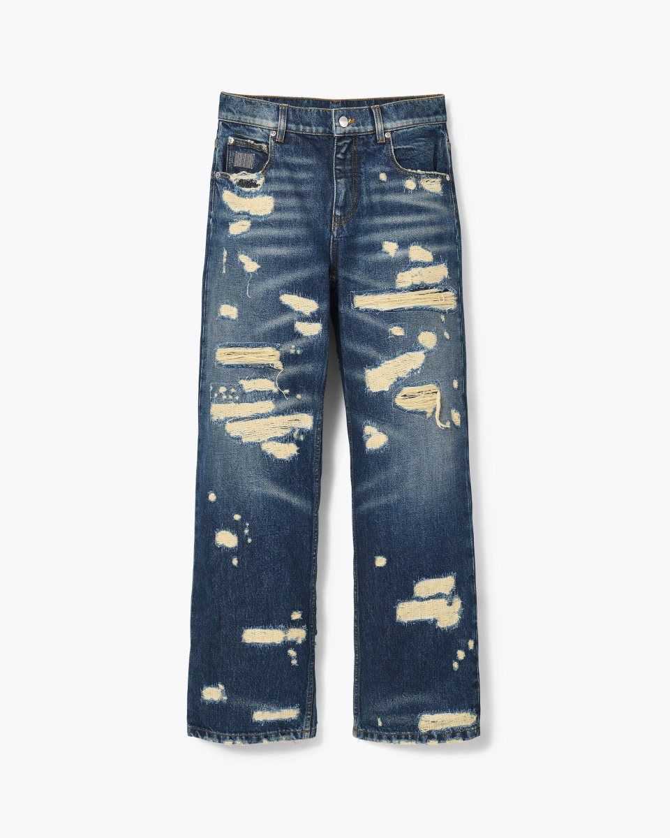 Indigo Marc Jacobs The Rip And Repair Straight Jean | 697AUMXGS