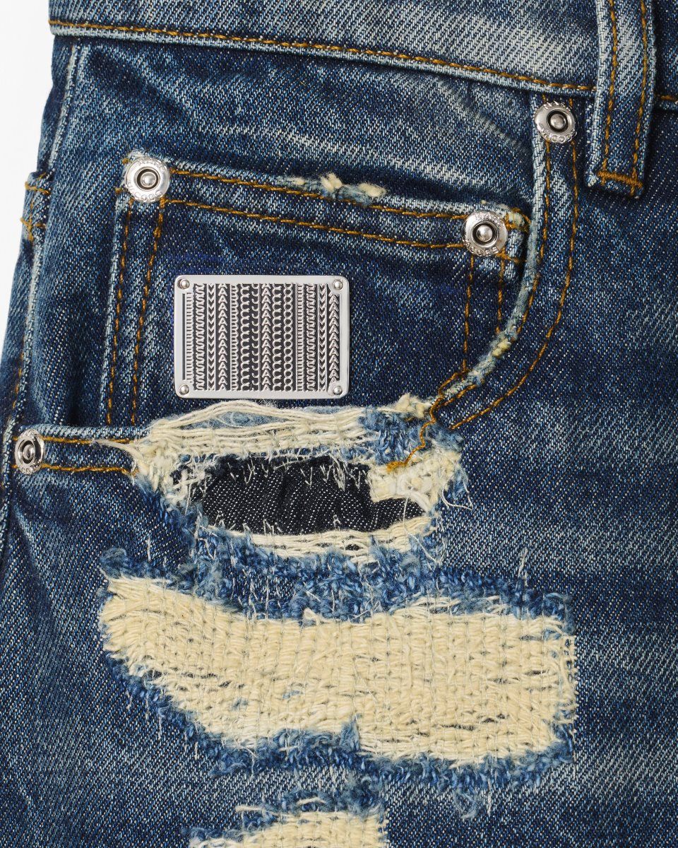 Indigo Marc Jacobs The Rip And Repair Straight Jean | 697AUMXGS