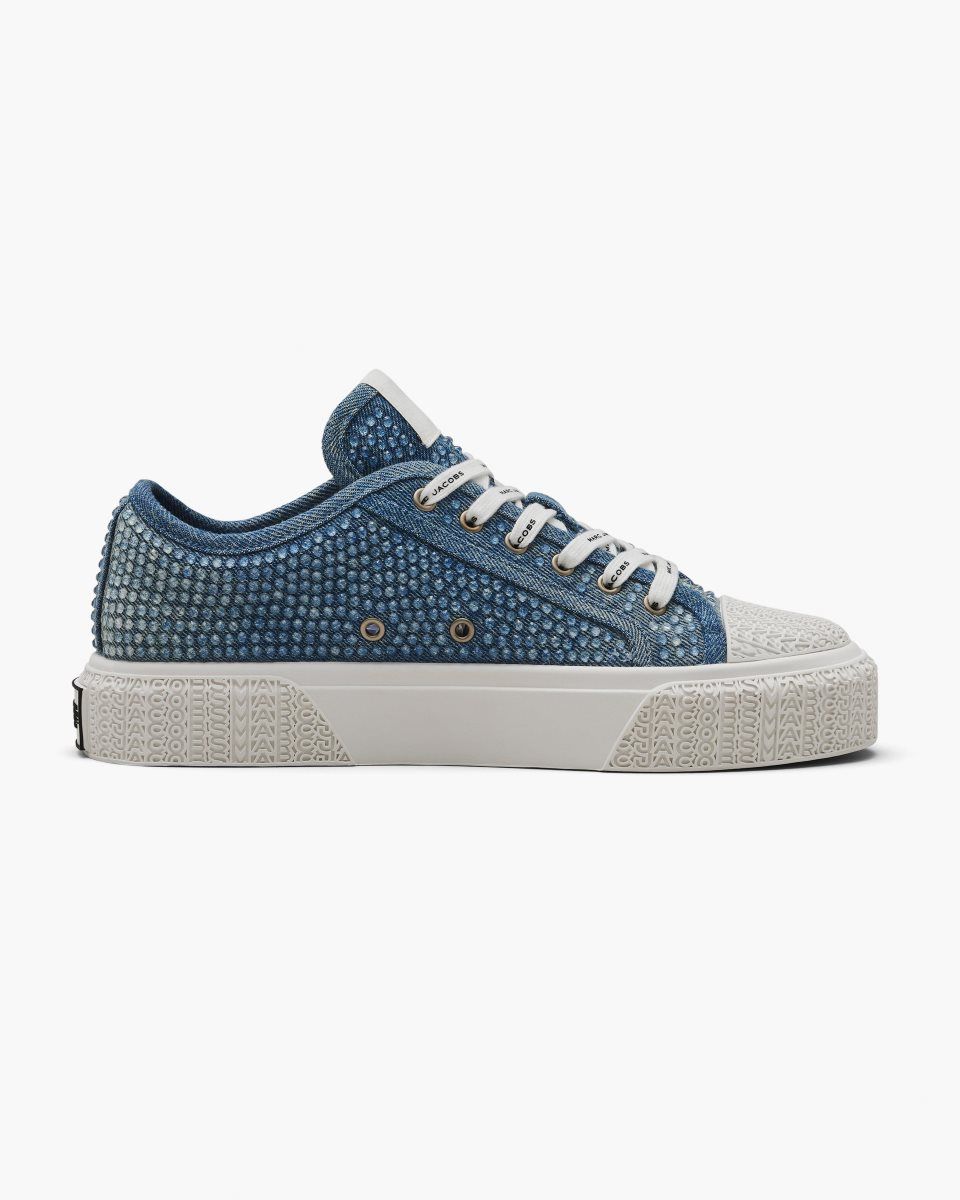 Light Blue Marc Jacobs The Crystal Denim Sneaker | 479QHFZXG