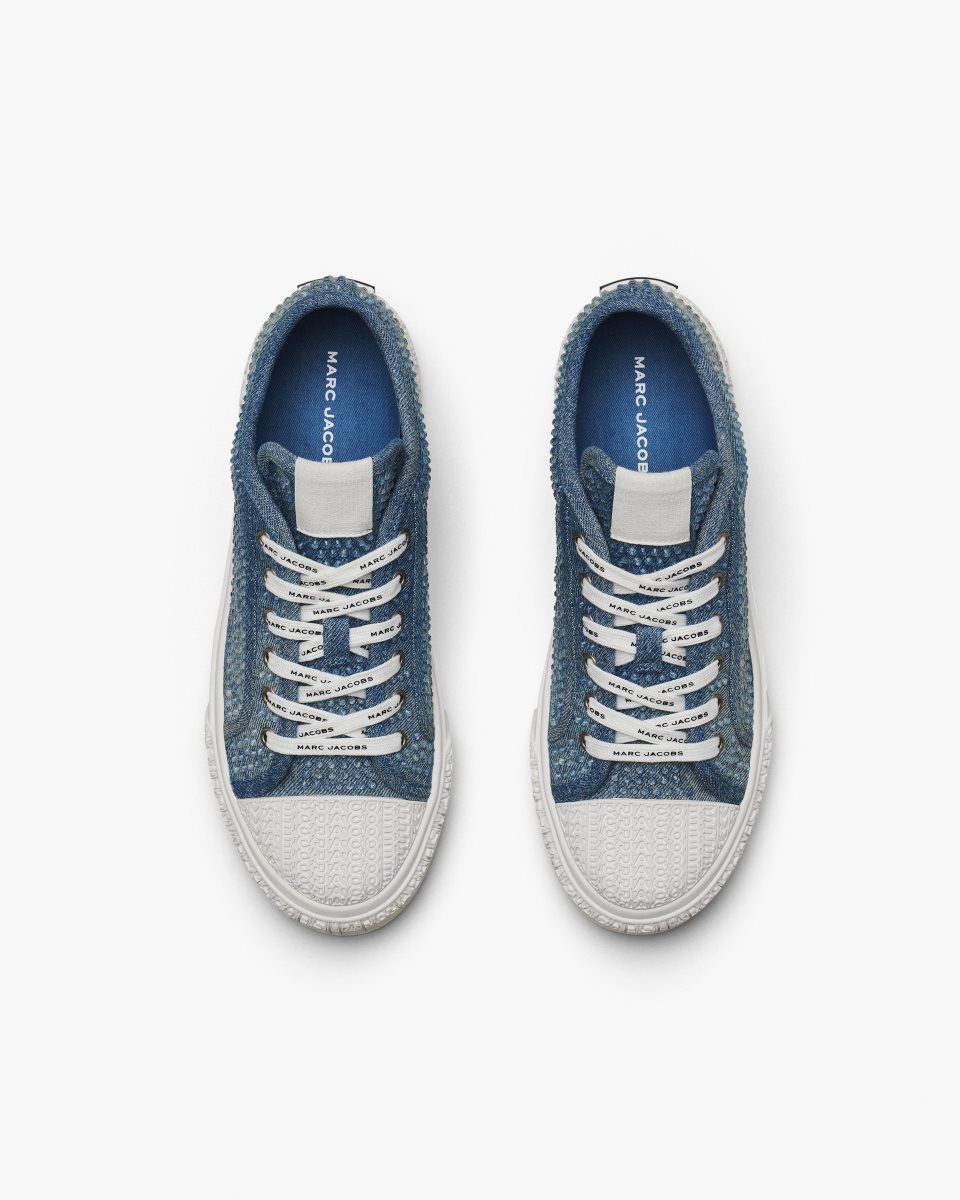 Light Blue Marc Jacobs The Crystal Denim Sneaker | 479QHFZXG