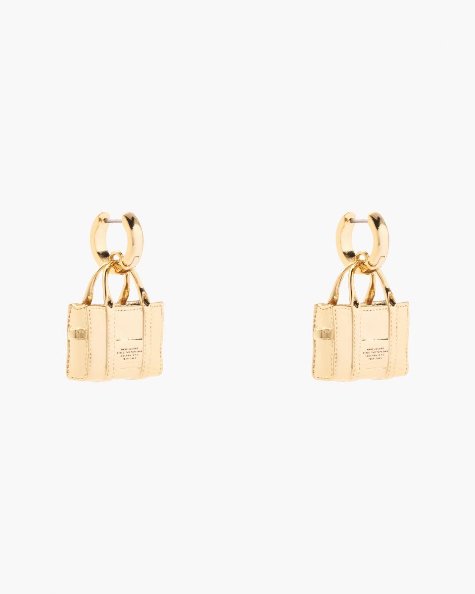 Light Gold Marc Jacobs The Tote Bag Earrings | 451OUSTIQ