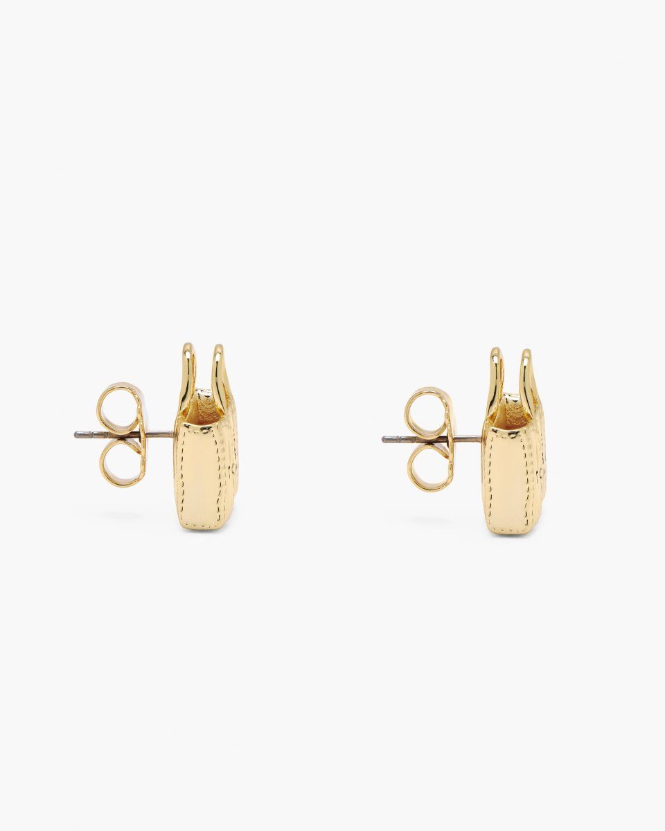 Light Gold Marc Jacobs The Tote Bag Stud Earrings | 963FAMYRL