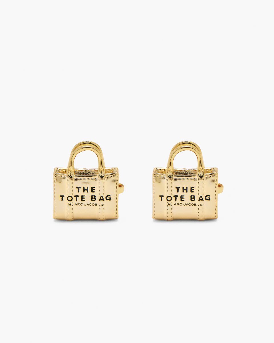 Light Gold Marc Jacobs The Tote Bag Stud Earrings | 963FAMYRL