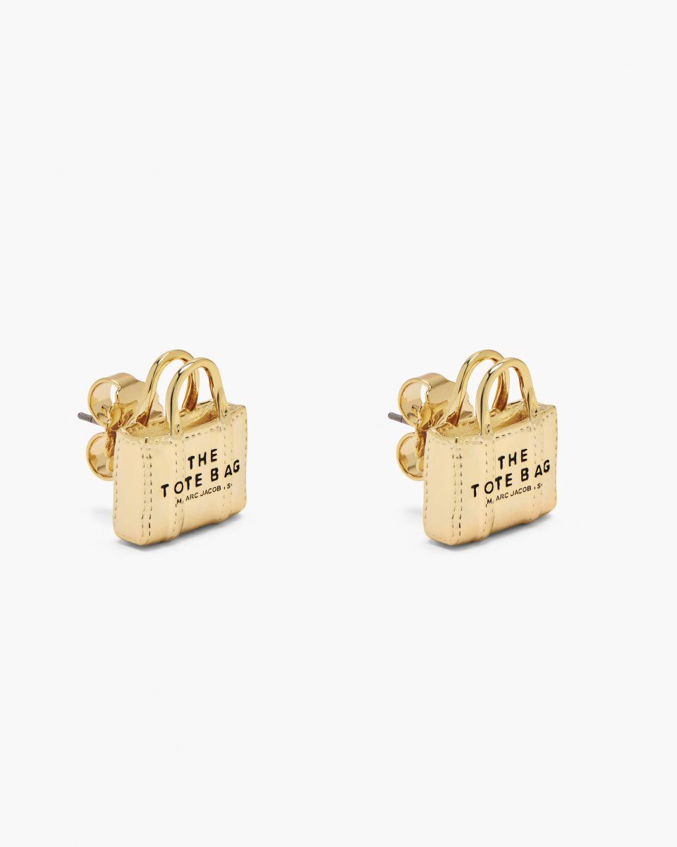 Light Gold Marc Jacobs The Tote Bag Stud Earrings | 963FAMYRL