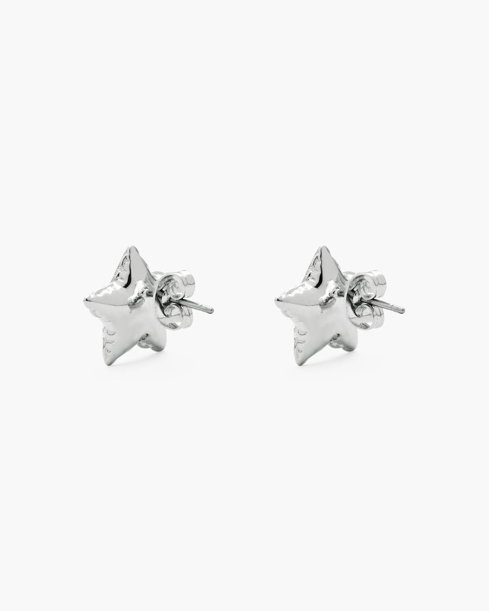 Light Silver Marc Jacobs Balloon Star Earrings | 124XBSDEV