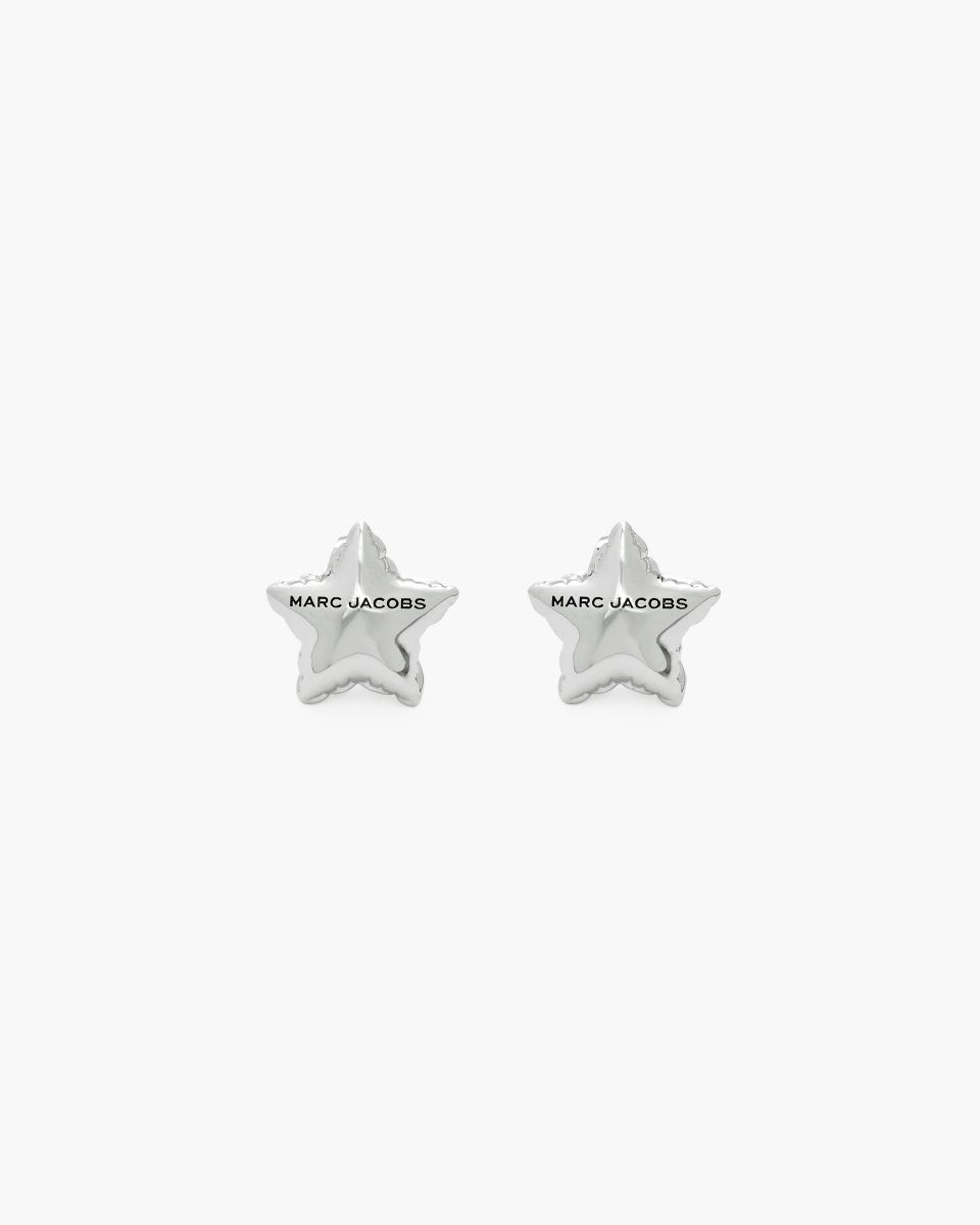 Light Silver Marc Jacobs Balloon Star Earrings | 124XBSDEV