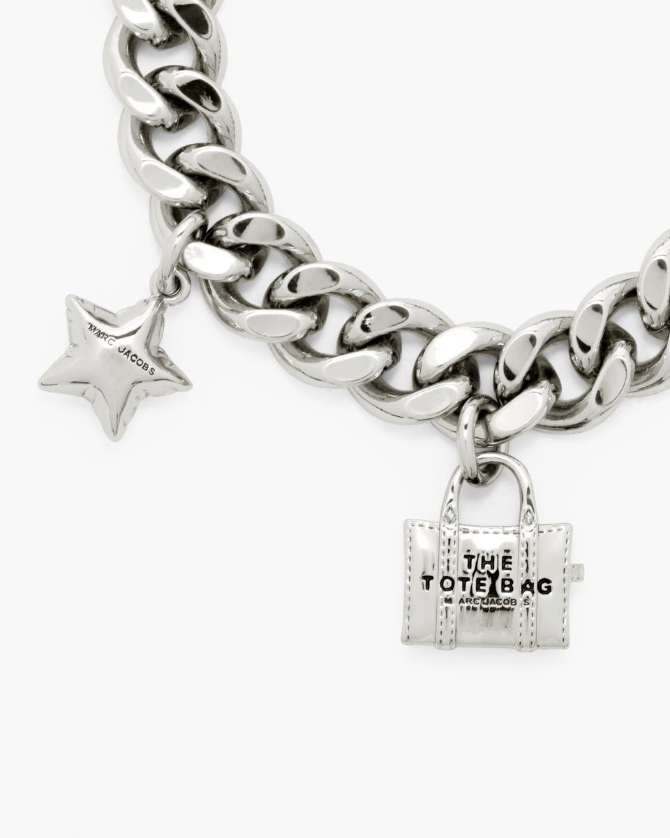 Light Silver Marc Jacobs The Mini Icon Charm Bracelet | 128EXRFTP