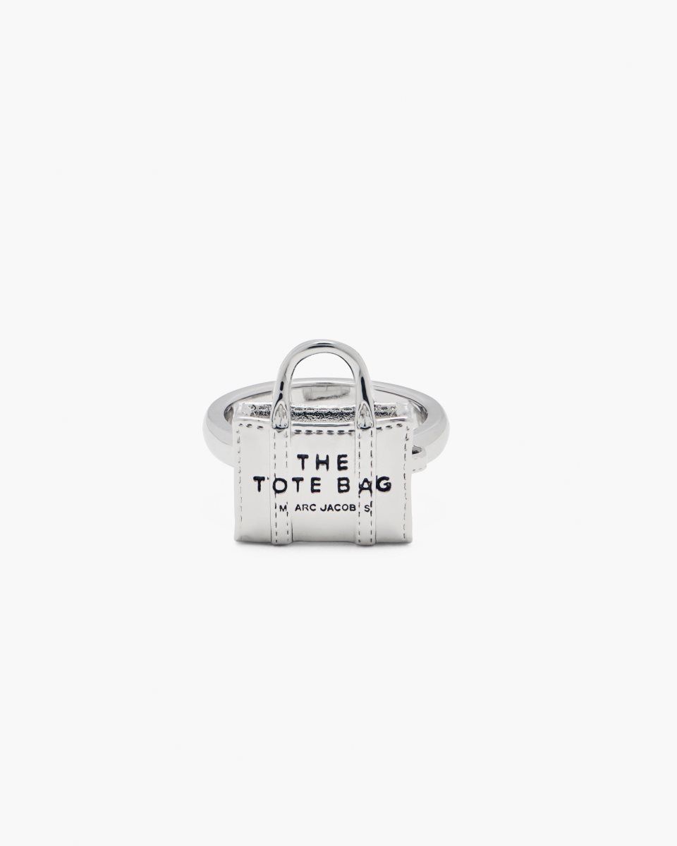 Light Silver Marc Jacobs The Tote Bag Ring | 179BPVJGC