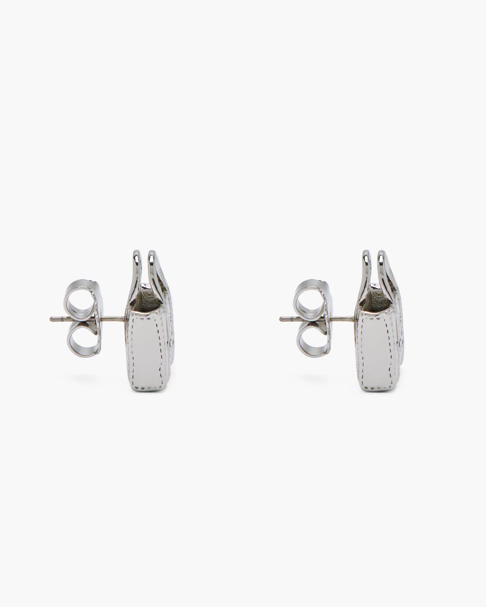 Light Silver Marc Jacobs The Tote Bag Stud Earrings | 861IDLHYP