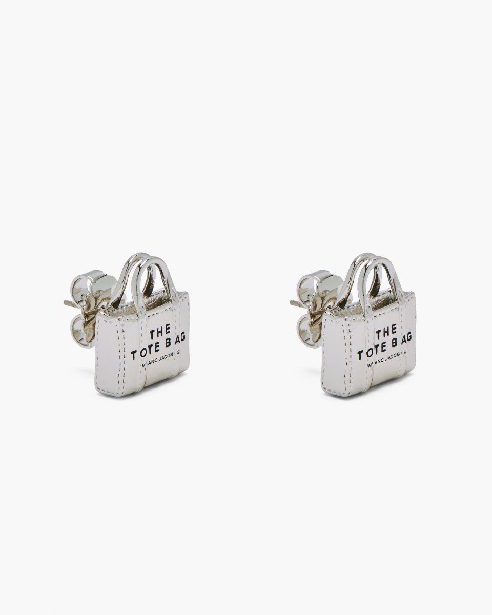 Light Silver Marc Jacobs The Tote Bag Stud Earrings | 861IDLHYP