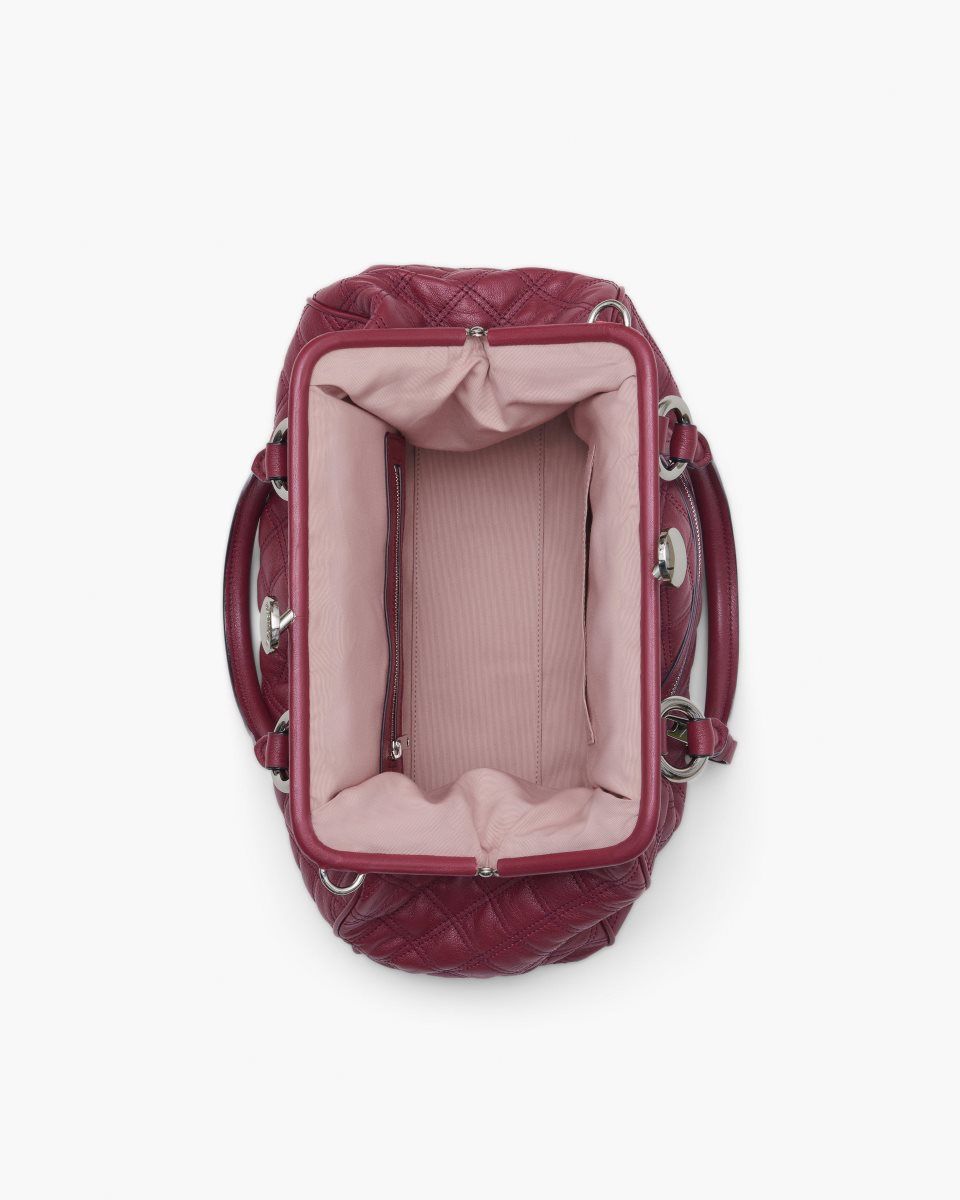 Pink Marc Jacobs Re-Edition Quilted Leather Stam Bag | 206EYXZAR